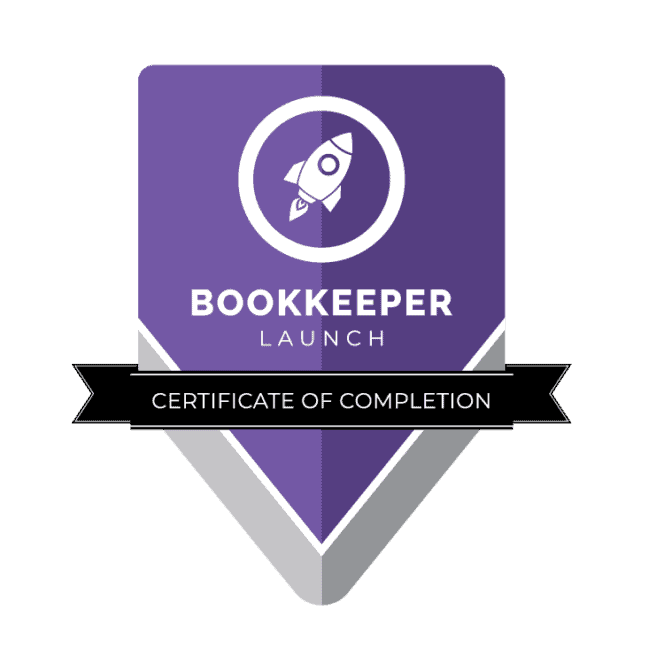 Bookkeeper launch certification badge